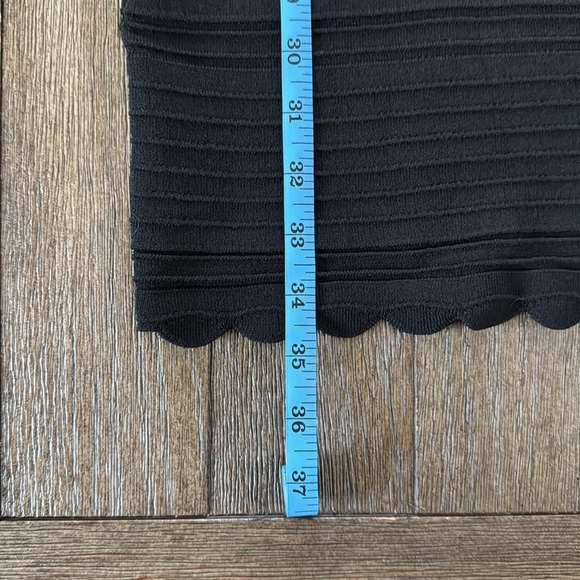 ELIZA J OFF SHOULDER RUFFLE KNIT BLACK SHEATH DRESS Black - Picture 14 of 14